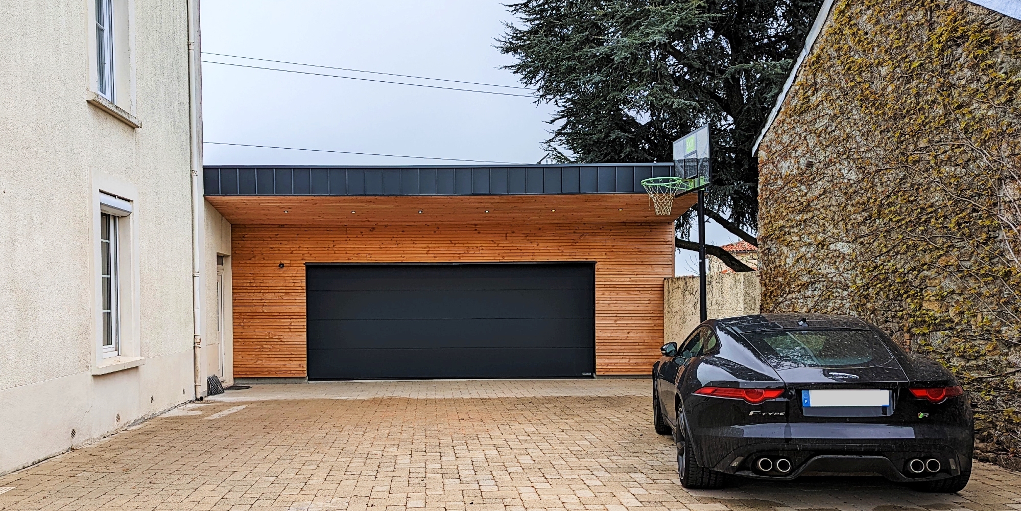 Extension garage ossature bois - Woodéal 44