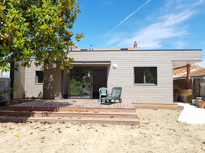 Construction extension autonome de 100 m² en ossature bois à La Plaine-sur-mer (44) - Vue 2